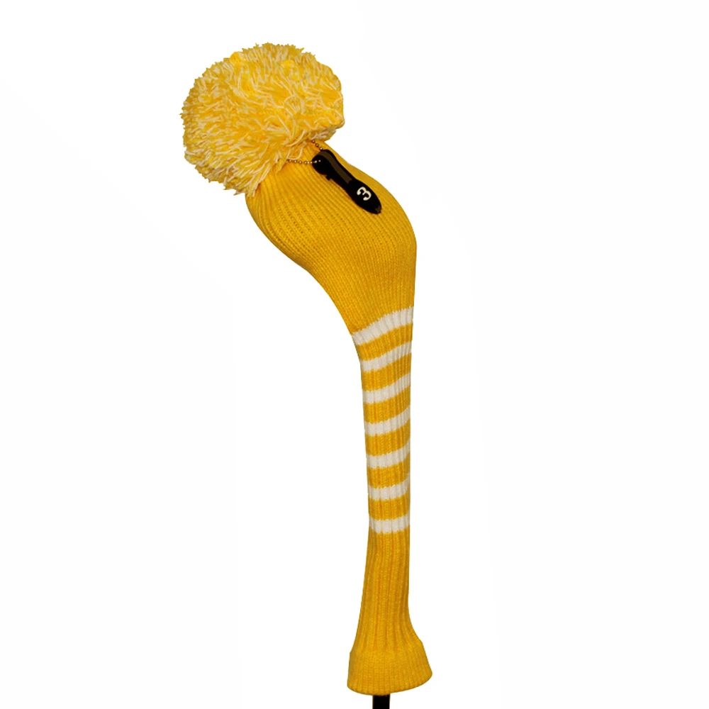 Orange White Classic Stripes Style Golf Head Cover for Fairway Woodin