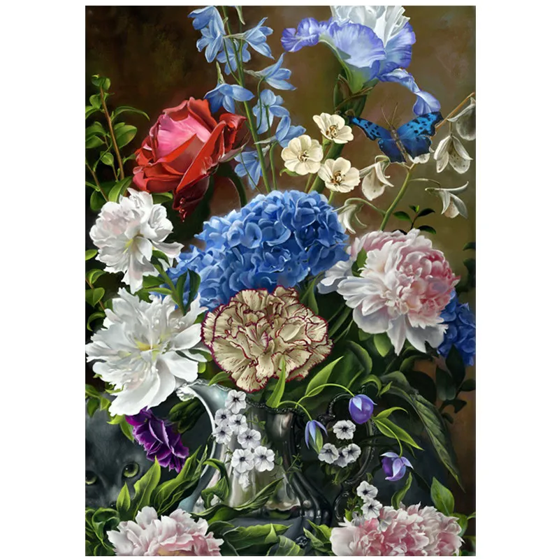 

5D DIY full round diamond painting embroidery flower flower pattern cross stitch diamond mosaic rhinestone home decoration gift