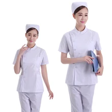 Женская мода скраб набор/униформа для кормящих/медицинская униформа/воротник стойка короткий рукав+ брюки