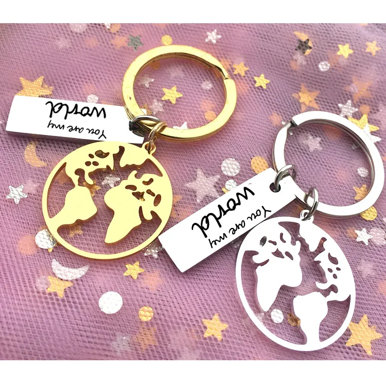 Брелок для ключей с надписью You are my World|Брелоки| |