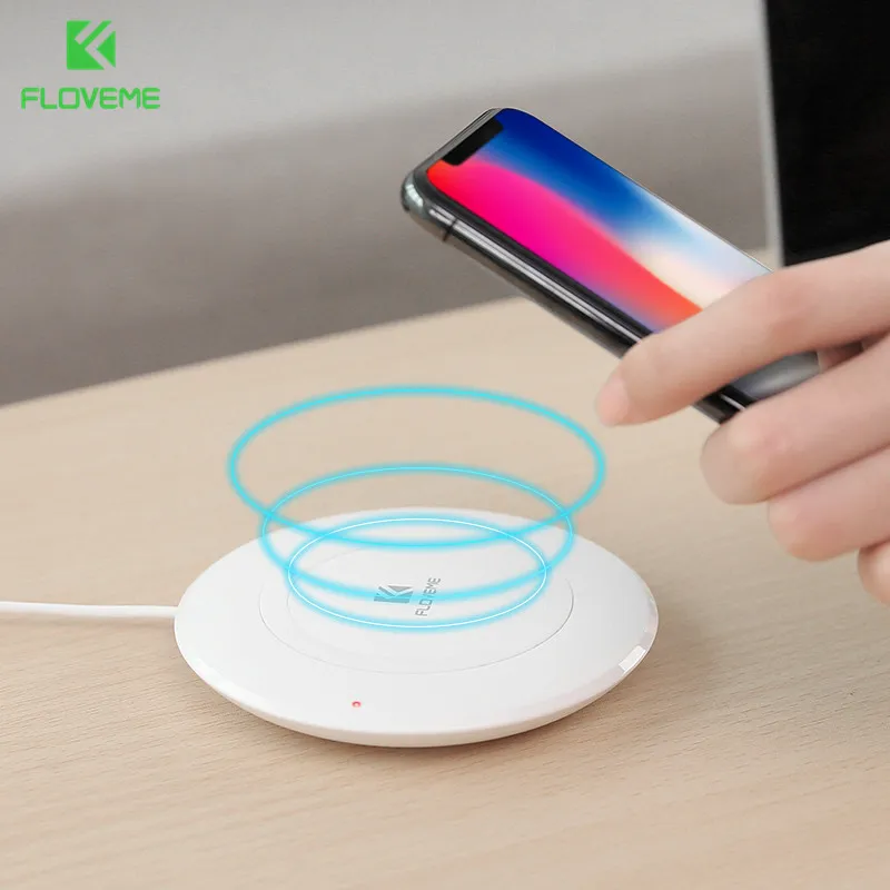 

FLOVEME QI Wireless Charger For iPhone Xs Max Xr X 8 8 Plus Charger Charging For Samsung Note 9 S9 S8 Plus S7 Charger For Phone