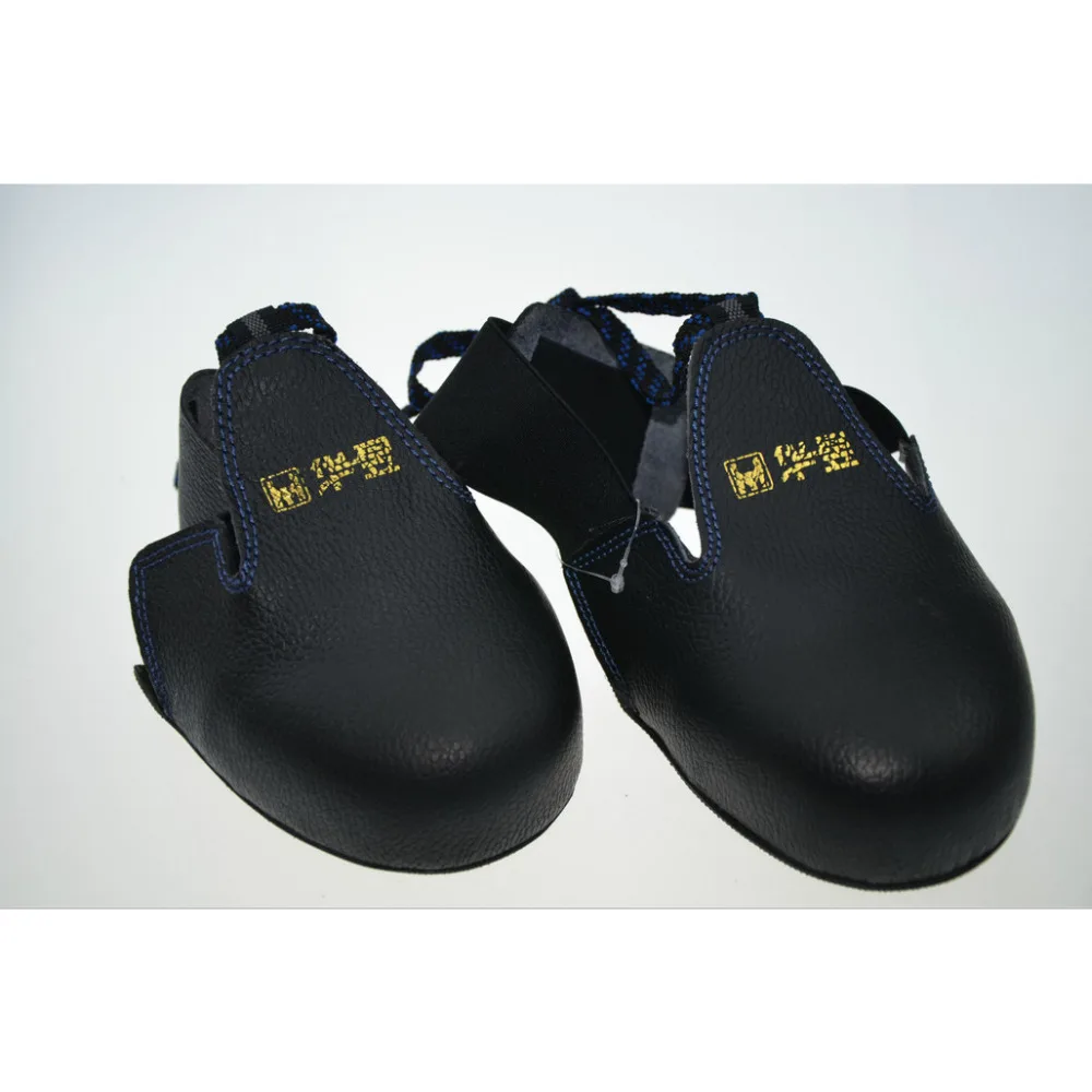 Black Safety Shoes Cover Steel Toe Cap Boots Cover Leather One Size