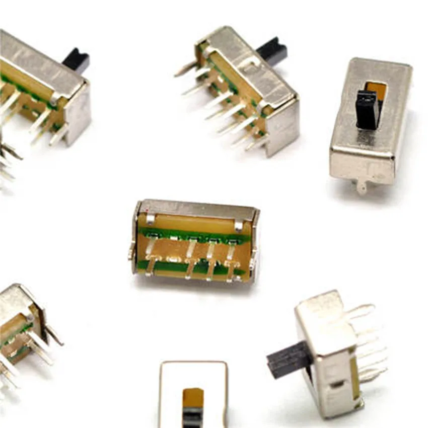 10PCS SS-23D07VG4 3 Position 2P3T PCB Panel Vertical Slide Power Toggle Switch | Обустройство дома