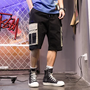 

Men Summer Loose Casual Shorts Joggers Sweatpants Male Streetwear Hip Hop Short Harem Trouser Multi Pocket Straight Cargo Shorts