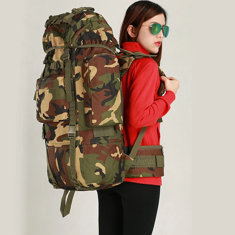 65L большой емкости Горный рюкзак альпинистская сумка Водонепроницаемый Камуфляж Молл рюкзак для путешествий Туризм Кемпинг Рыбалка