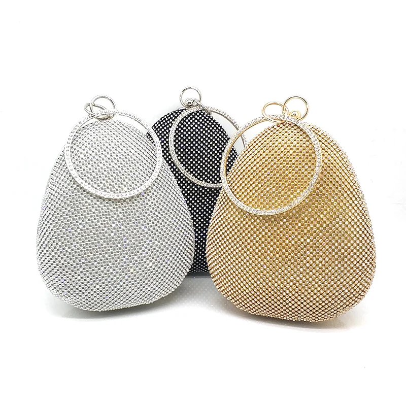 Модный кошелек с бриллиантами, женские клатчи для вечеринки, кошельки в форме яйца, свадебные сумочки