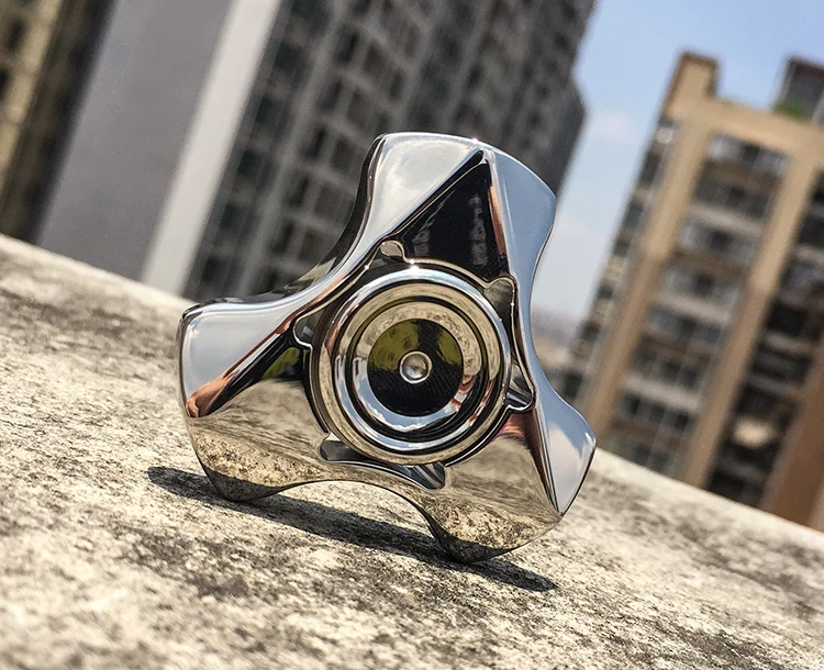 

New Triangular Star Trek Stainless Steel Metal EDC Fidget Hand Spinner Finger Stress Tri-Spinner Autism ADHD Anxiety Stress Gift