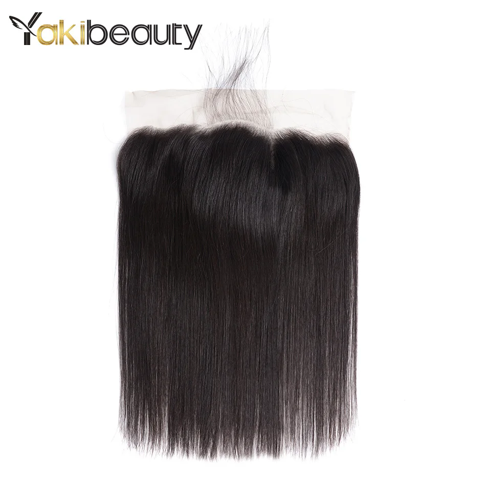 Indian Straight Hair 3 Bundles With Frontal 4x13 Remy Human Hair Bundles With Frontal Closure Natural Black Color Can Be Dyed  (4)