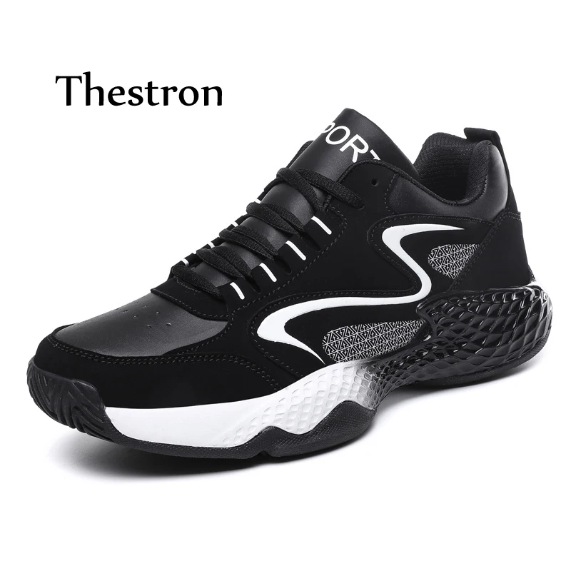

Thestron Shoes Men Casual Plus Size 45 Black Male Designer Shoes 2018 Fashion Man Luxury Shoes High Quality Footwear Lace Up New