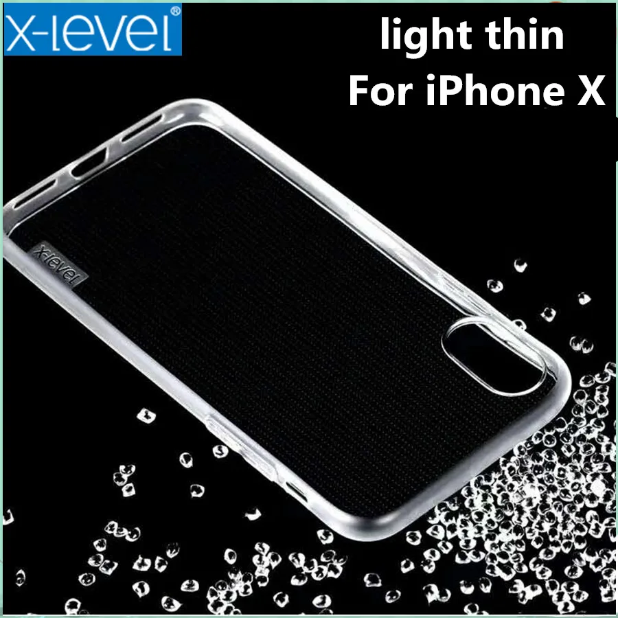 X-Level Crystal Clear Case For Apple iPhone X Cover Ultra Thin Protective Retro Soft TPU Back Capa | Мобильные телефоны и
