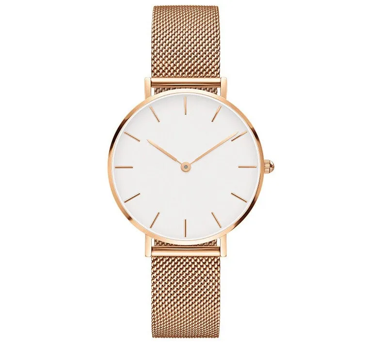 Luxury Brand Fashion Women Dress Watches Black Stainless Steel Waterproof Business Wristwatch