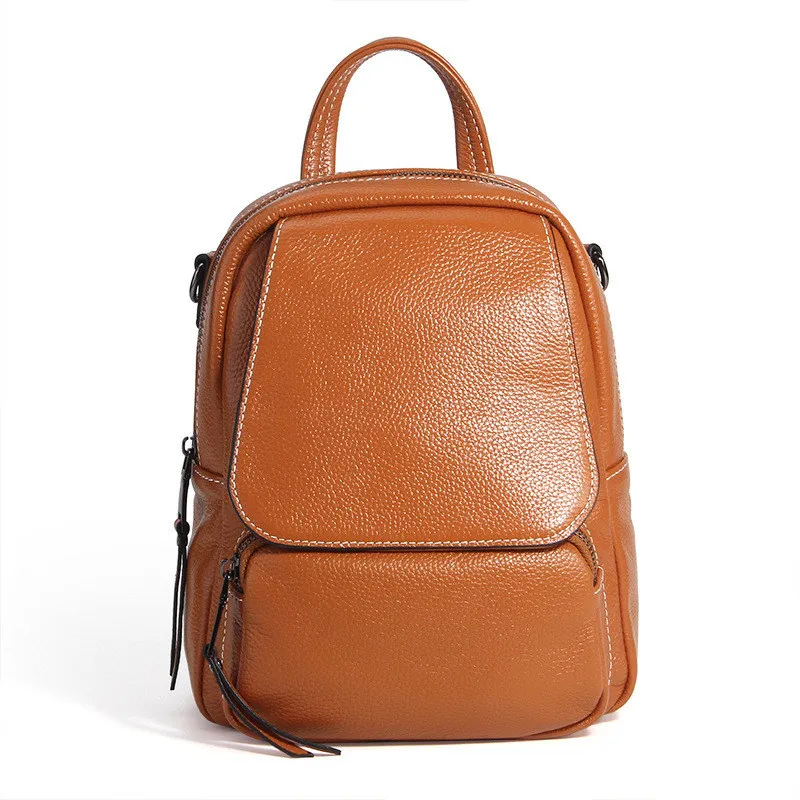 

Nesitu High Quality New Fashion Blue Brown Black Grey Red Genuine Leather Small Women Backpacks For Girl Shoulder Bags #M1906