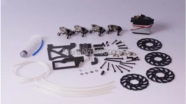 4 wheel hydraulic disc brake set for 1/5 scale HPI Rovan baja 5b King motor truck Free shipping