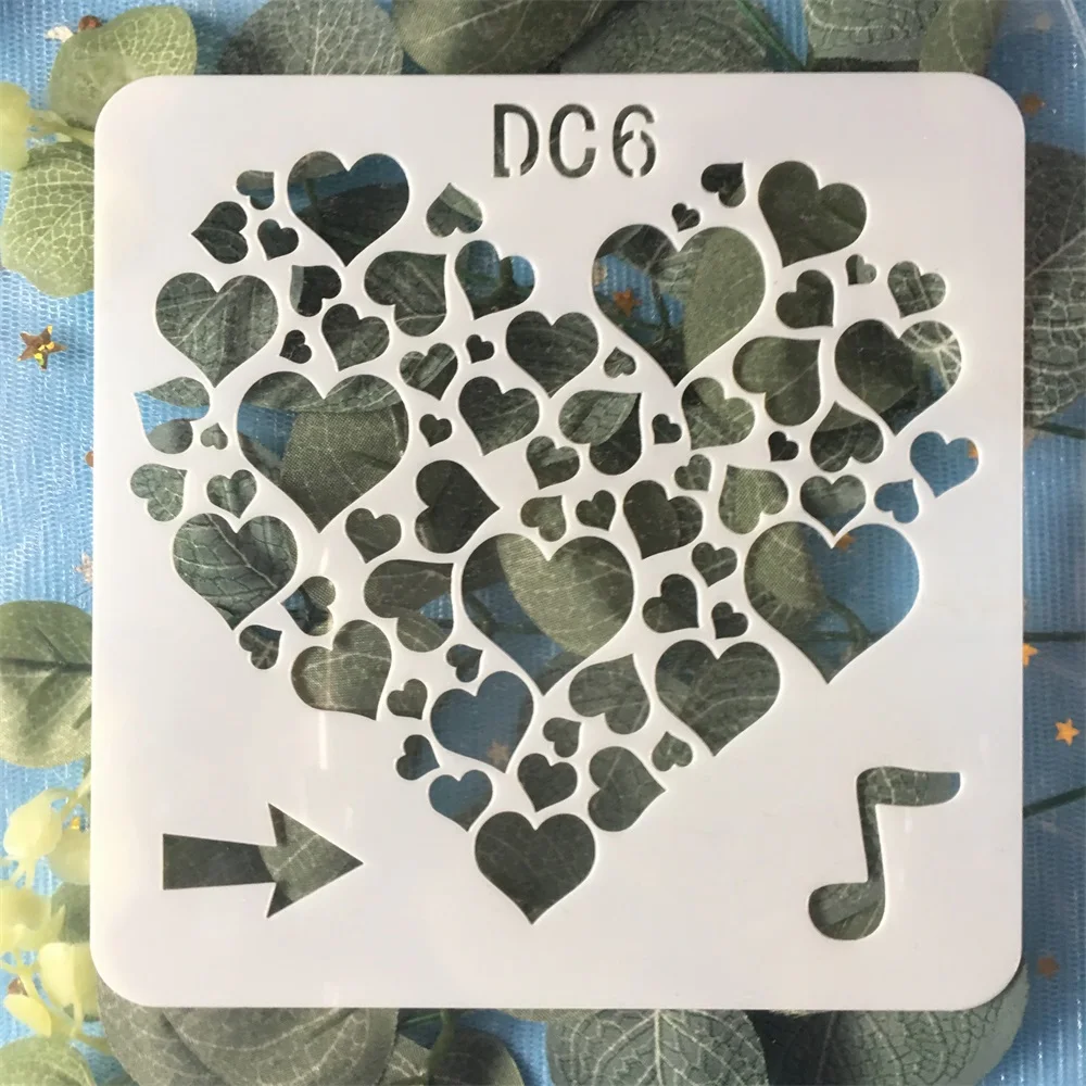 Новая 13 см музыкальная нотка Love Heart DIY Поделки трафареты настенная краска