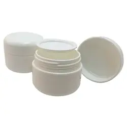 100 оптовая продажа белые 1 унции 30 мл пластиковые косметические двойные стеновые контейнеры для крема (AY62 (20)-C-30ml = 100 шт)
