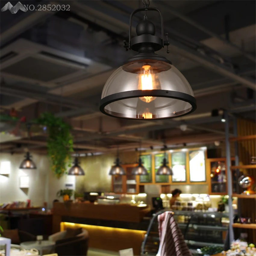 Американский Лофт ретро промышленный подвесной светильник стеклянный подвесной светильник для гостиной ресторана бара домашнего освещения Кухонные светильники