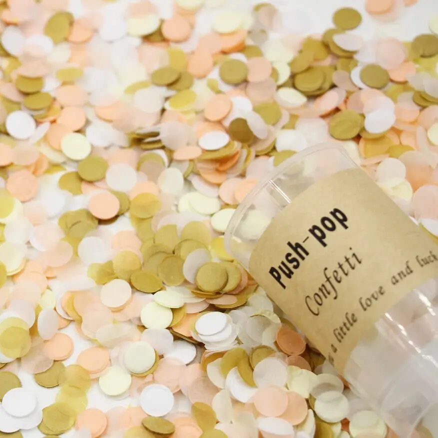 10g/bag Peach & Gold Party Confetti Tissue Paper Confetti, Party Decor, Confetti Toss vintage