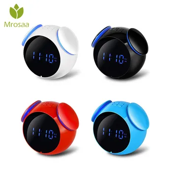 

Mrosaa bluetooth Speaker Digital Alarm Clock Music LED Mirror Snooze Table Clocks Desktop Creatives clock Support AUX TF Card