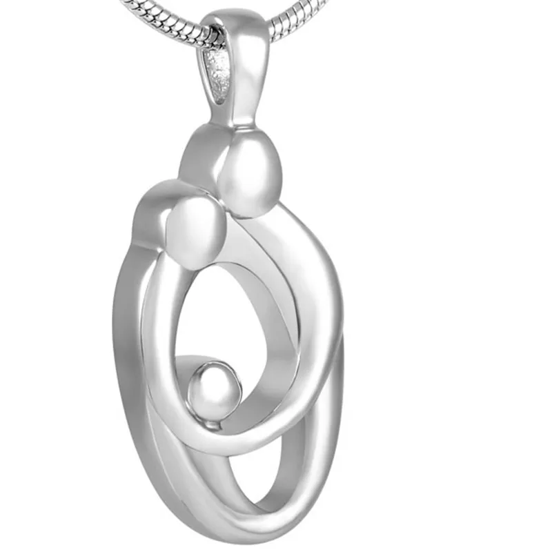 

IJD8278 Mother N' Child Cremation Jewelry For Ashes Of Loved Ones Memorial Urn Pendant Necklace