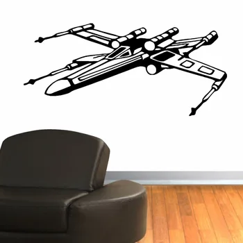 

New arrival diy wallpaper STAR WARS X WING FIGHTER vinyl wall art room sticker decal wall mural