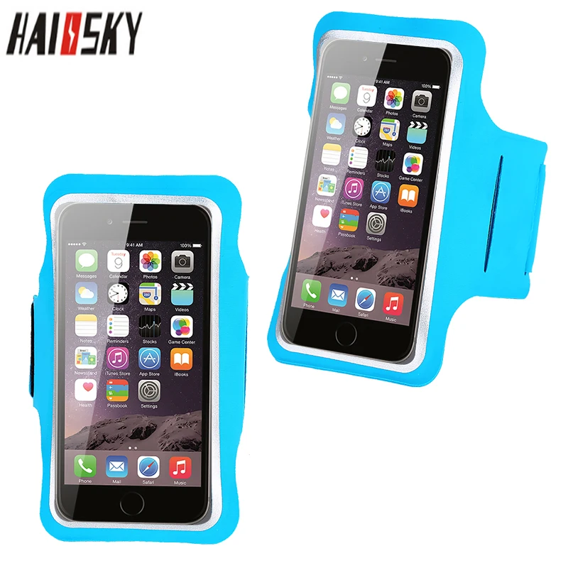 

HAISSKY 5.0" Sports Armband For iPhone 5 5s SE 6 6s 7 8 Running Waterproof Phone Armband Case Holder For Samsung Huawei Xiaomi