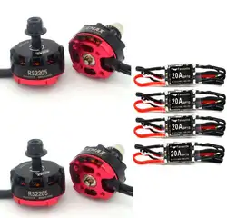 4x RS2205 2300KV гонки издание двигатель + 4x Пчелка 20A ESC QAV250 FPV EMAX