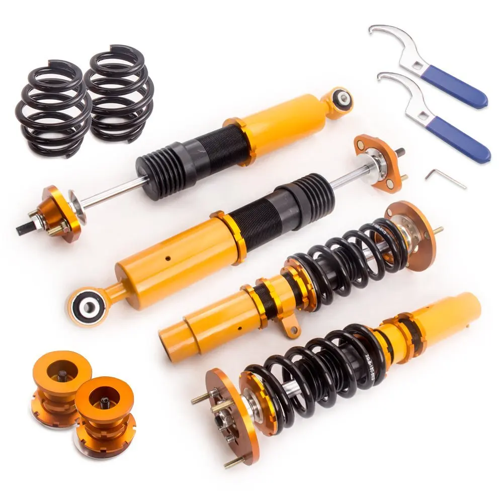for BMW E46 Coilover Suspension Kit Top Mounts Camber Plate 98 05 for 3