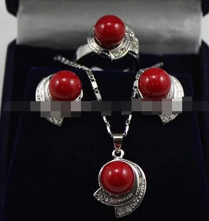 

Miss charm Jew.639 Details about Red South Sea Shell Pearl Earring Ring & Necklace Pendant Set