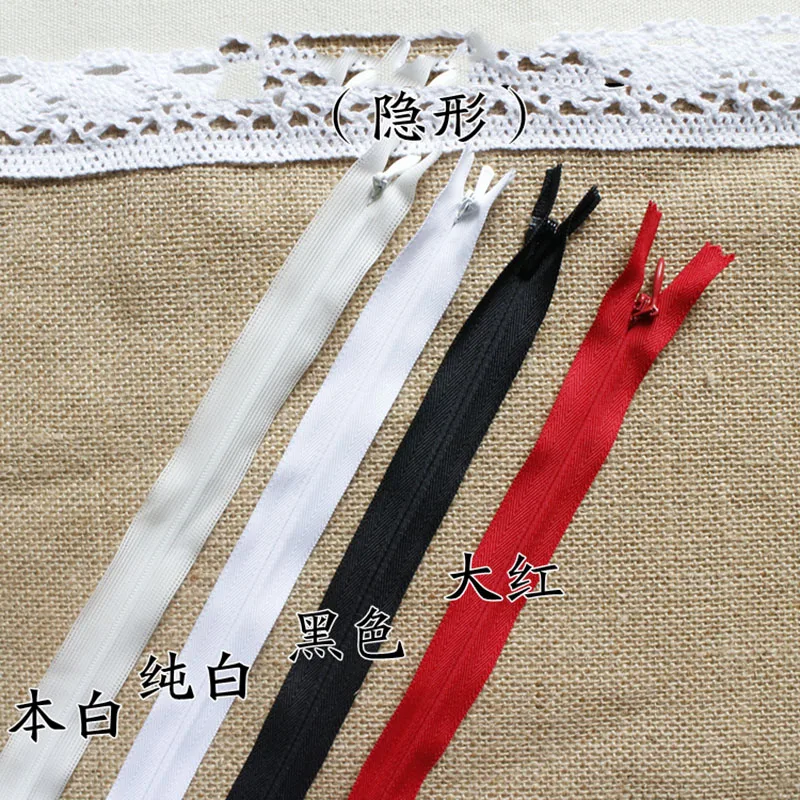 

1 Pc Long Visible Invisible Zippers 50cm DIY Nylon Coil Zipper For Sewing Accessories Clothes Cushion Pillow Tailor Tool