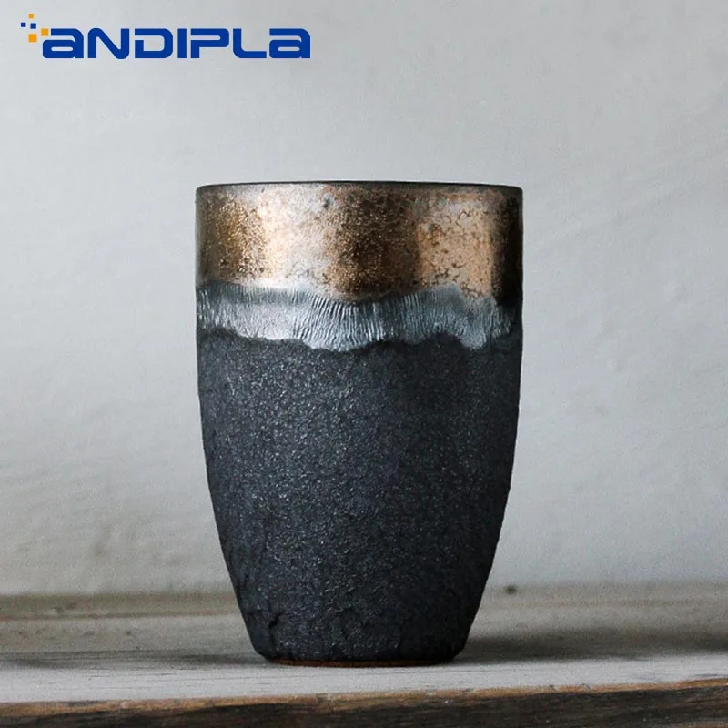 

280ml Japanese Coarse Pottery Coffee Mug Teacup Jingdezhen Handmade Ceramic Master Tea Cup Water Mug Creative Vintage Home Decor