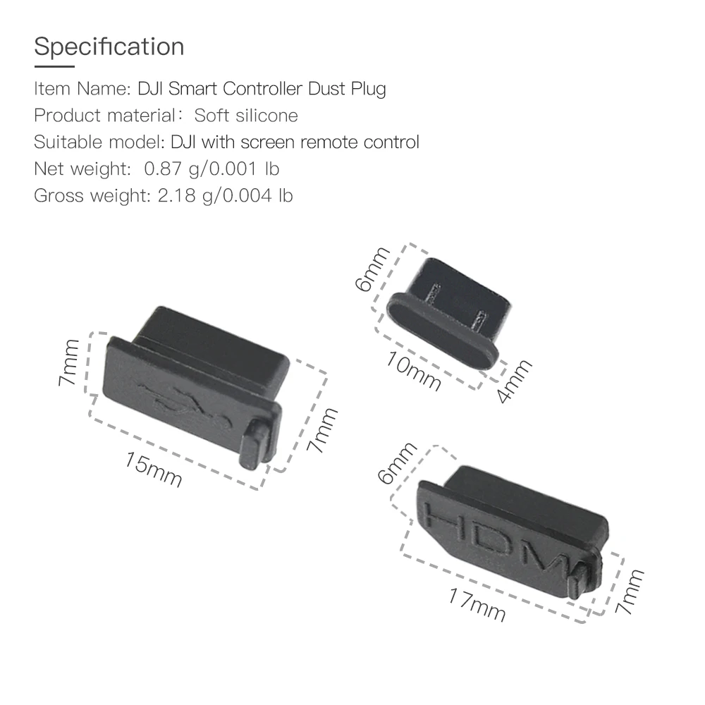 3 шт./компл. силиконовый пылезащитный Разъем для DJI Mavic 2 Smart контроллер HDMI/USB/type-C Интерфейс Пылезащитная заглушка аксессуары для самоделок