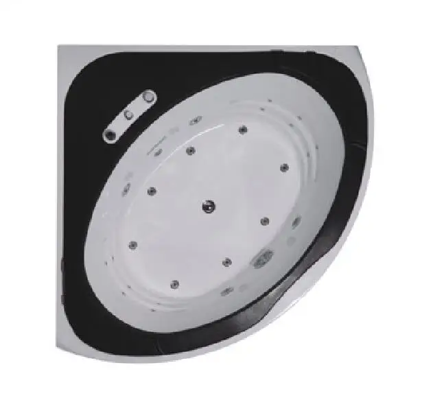 Description Picture 5 of item1550X1550mm Wall Cornor Surf Whirlpool Bubble Bathtub Acrylic Hydromassage Waterfall Colored lamps Triangular Tub NS1102