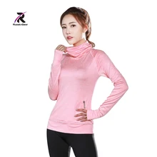 Рубашка для йоги Женская спортивная рубашка фитнес бег Йога Топ цвета розы, красный, розовый