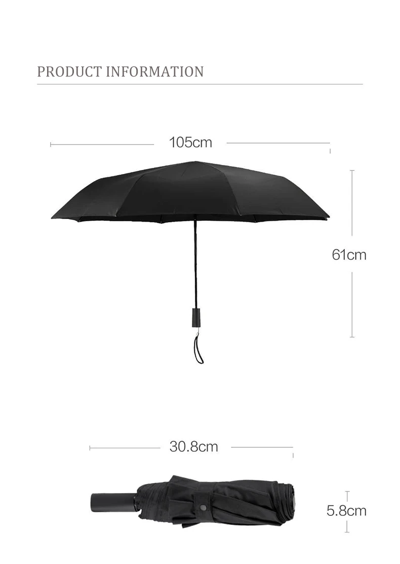 xiaomi sun umbrella windproof Water Repellent Level 4 UV Windproof Umbrellas Rain For Men woman  Alloy Foldable UV Protection (15)