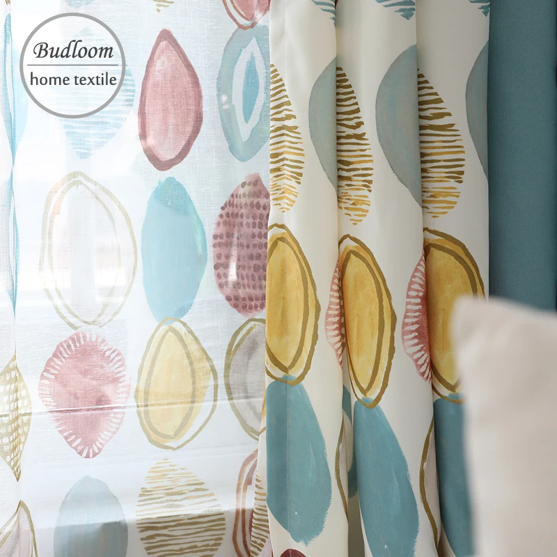 Modern Design Colorful Ellipse Curtains For Bedroom Beautiful