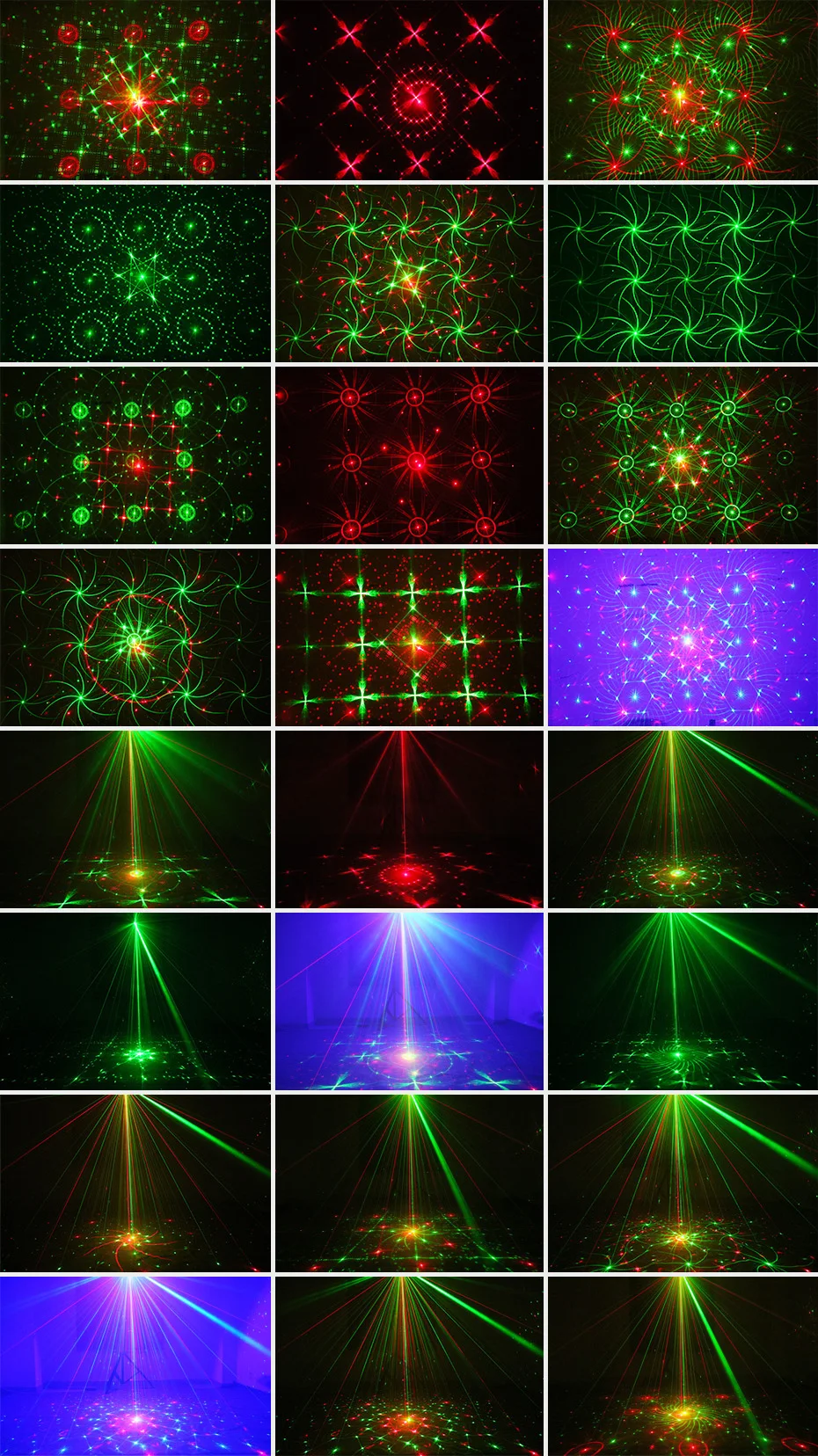 ALIEN 96 узоров двойной красный зеленый лазерный проектор синие светодиодные лампы для световых сценических эффектов DJ диско клуб вечерние свадебные светильник с пультом дистанционного управления