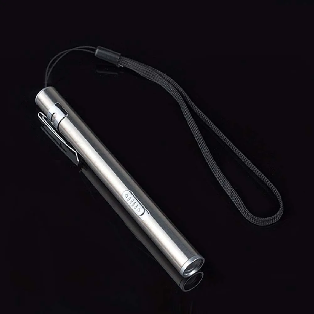 

New Arrival Portable Mini Pen Flashlight Stainless Steel USB Rechargeable LED Superbright Electric Torch Hand Lighting Tool HR