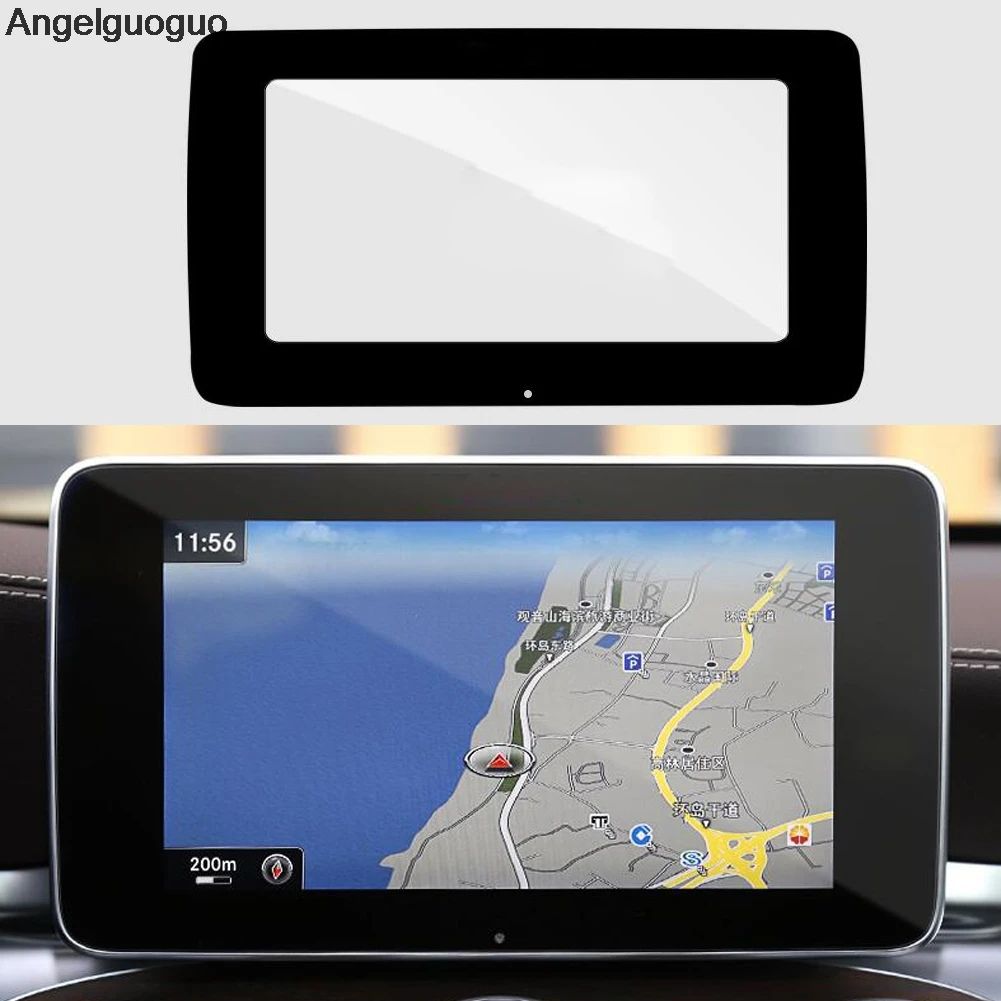 Angelguoguo Center Control Navigation Screen Protection Trim Panel Cover For Mercedes Benz C class W205 GLC X253 2015-2017