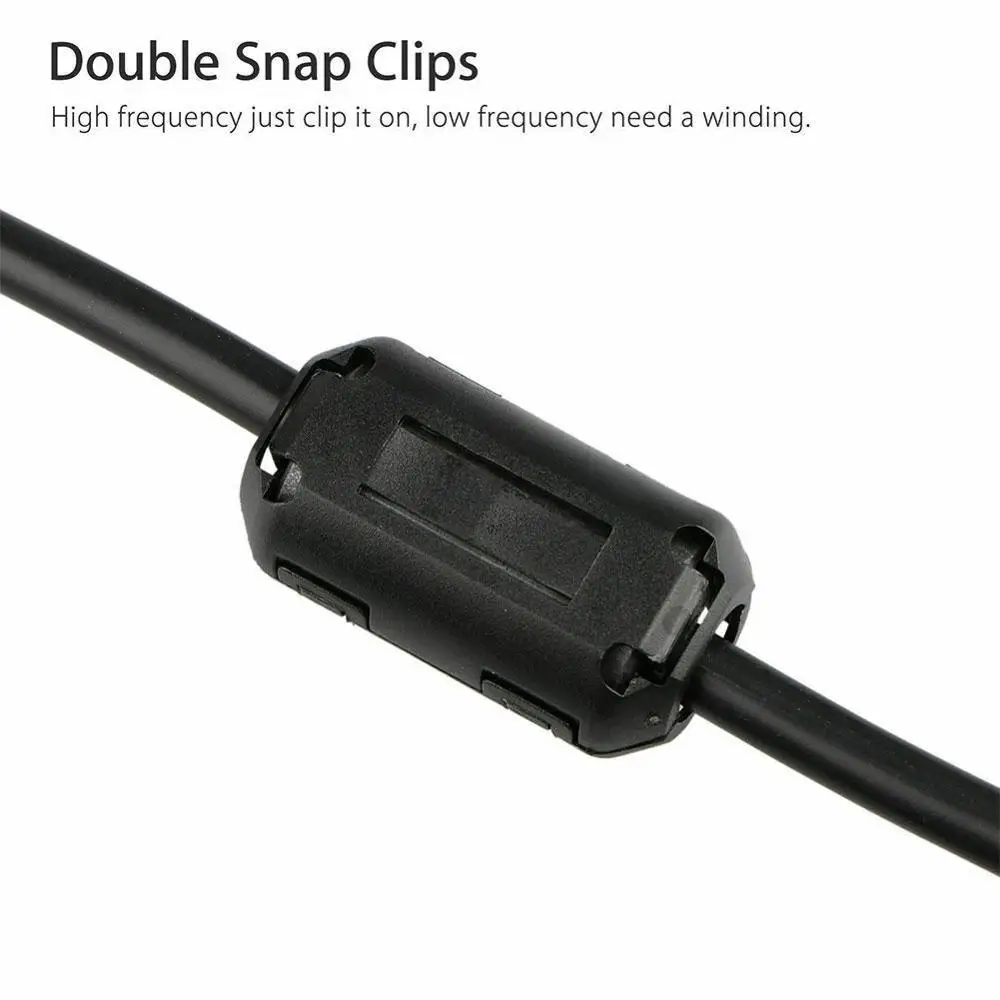 Clip-On Ferrite Noise Suppressor Ring Auto Computer 4c3e5f1dc3332d5c17e1a3: 13mm|3mm|5mm|7mm|9mm