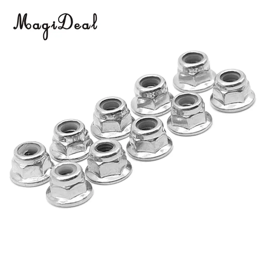 8pcs Silver Alum M4 Lock Wheel Nut Fit WLtoys 12428 12423 RC Car parts