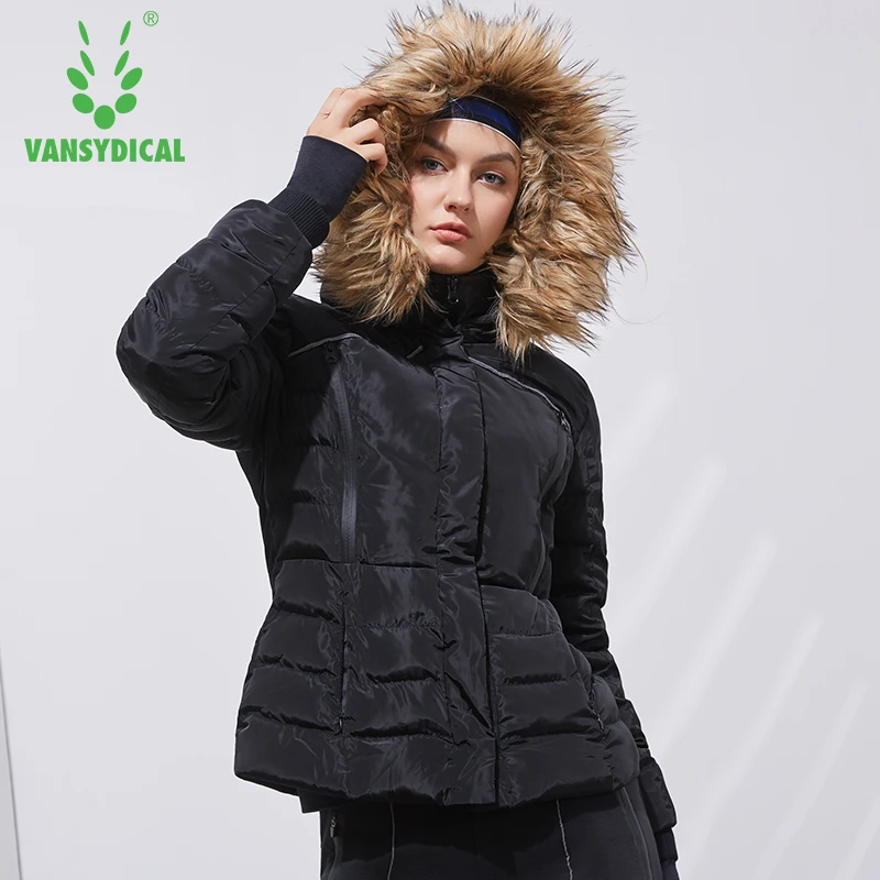 Женское хлопковое пальто Vansydical теплая ветрозащитная спортивная куртка с длинным