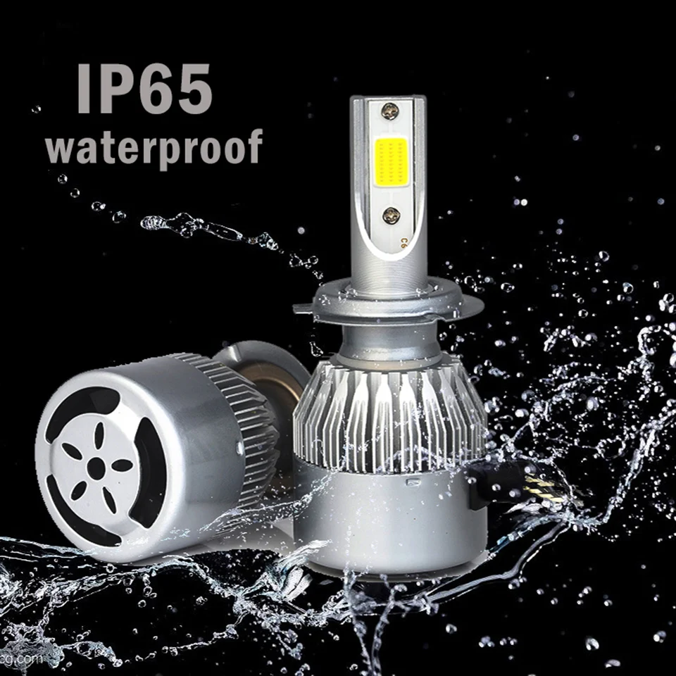 Супер яркая Автомобильная фара led H7 H4 H8/H11 HB3/9005 HB4/9006 H1 72W 8000lm авто лампа налобный