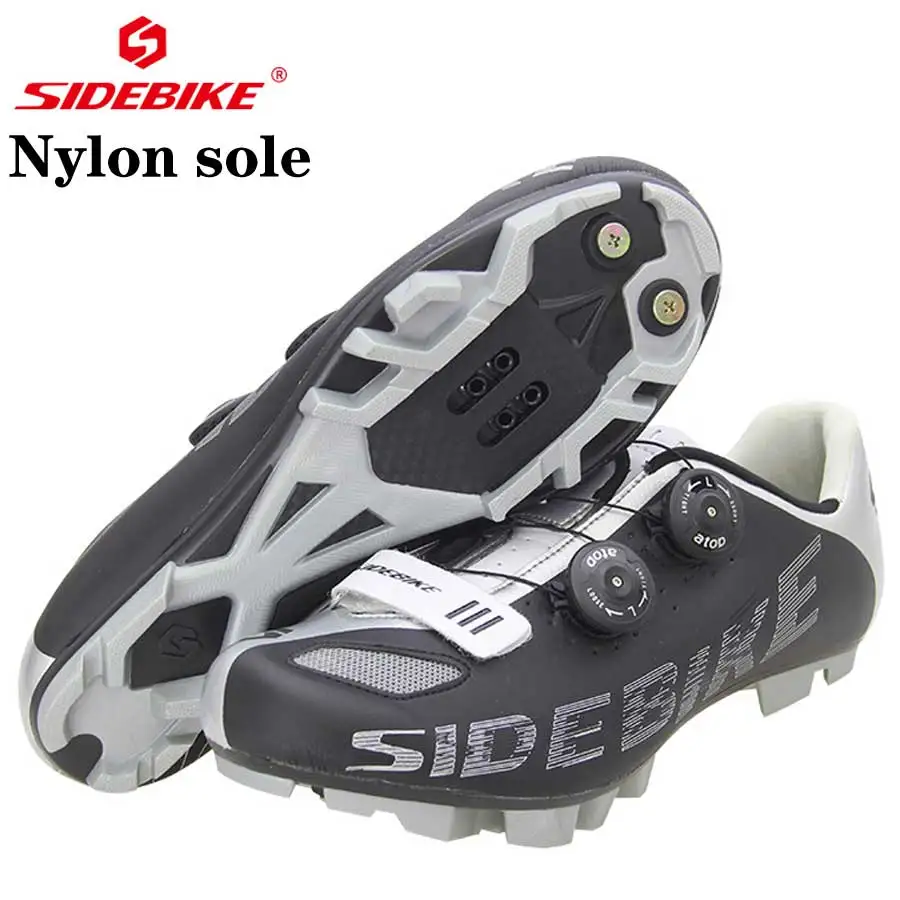 SD002 Nylon sole Мужская обувь для велоспорта, обувь для горной дороги, сверхтонкое волокно, снаружи, MTB, дышащая, М350, подошва из углеродного волокна, нескользящая, велосипедная обувь - Цвет: SD002 Nylon sole
