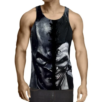 

Tank Top Men DC Superman Vest 3D Print Tank Tops Gym Sleeveless Shirts Fitness Singlet Superhero Vests Summer Short Sleeve New