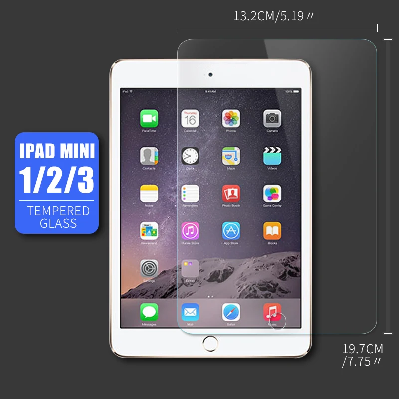 Премиум Закаленное стекло для iPad 2/3/4 Air Air2 Защитная пленка для экрана для iPad Mini 1 2 3 4 Pro 2.5D Прозрачная Передняя пленка