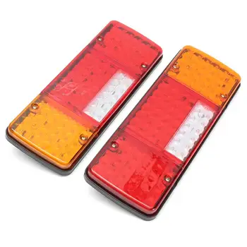 

Hot Sale 1Pair Car LED Rear Tail Lights Stop Warning Lamp for 12V 24V Universal Truck Trailer Lorry