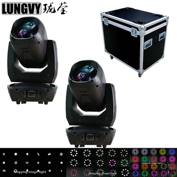 

Free shipping 2pcs/lot With Flight Case New 90W LED Beam Moving Head Light USA 90W Dj Lights 110-220V For Stage Party Disco Show