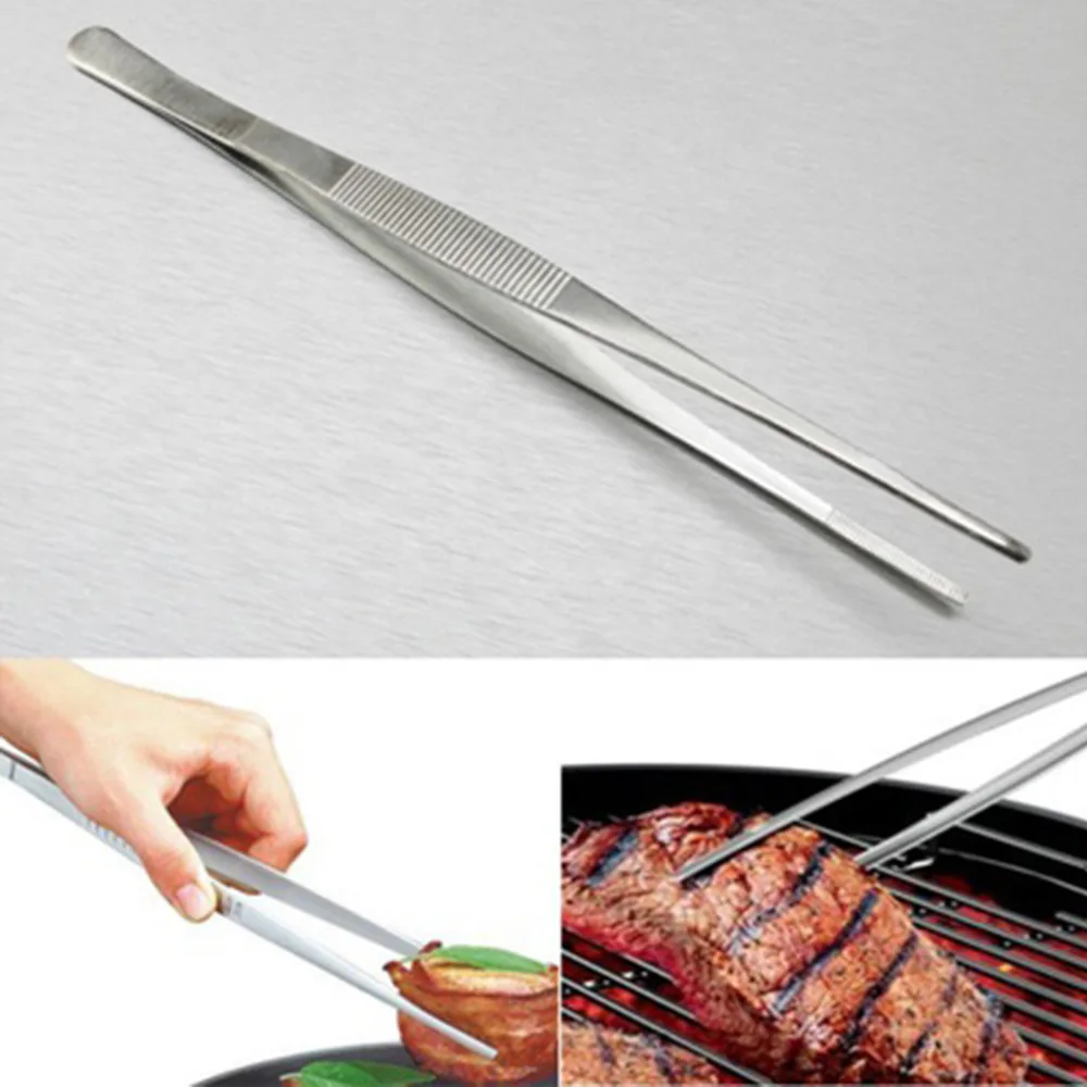 Buy PREUP Barbecue Kitchen finsh Tongs Food Stainless Steel Forceps Tweezers