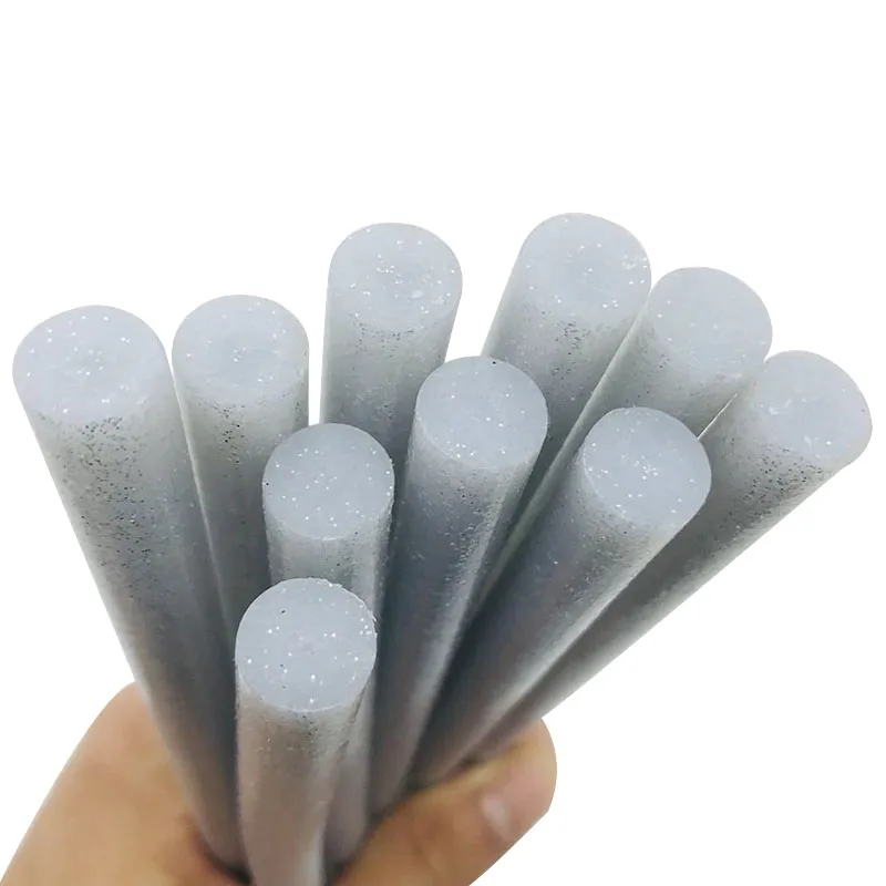 10PCS 11mm X200mm Hot Melt Glue Sticks for DIY Craft Phone Case Alloy Toy Art Model Album Repair Sliver Color Adhesive Stick pexmen 4 10pcs u shaped felt callus pads self stick cushions protect calluses from rubbing on shoes adhesive pads