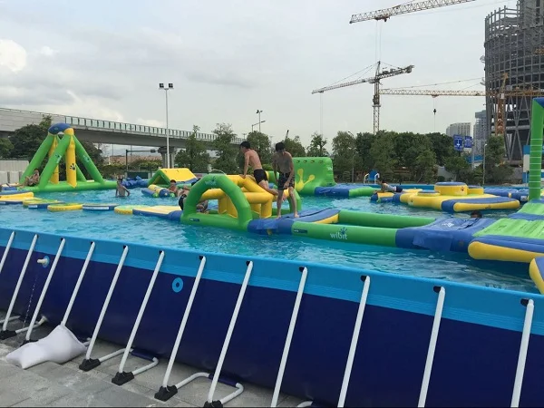 

10x10x1.3m family using metal frame PVC swimming pool
